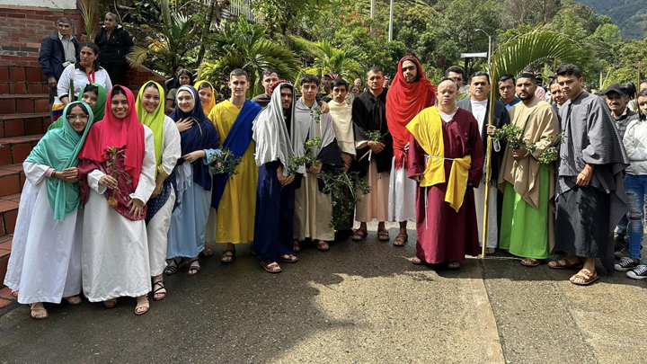 En este municipio es tradicional hacer las representaciones en vivo durante toda la Semana Santa. Foto: Facebook - Lourdes Norte de Santander 