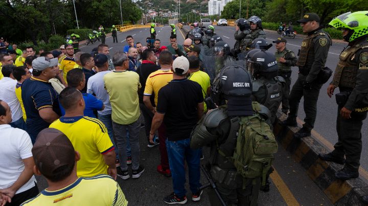 La Fuerza Pública tuvo que intervenir para evitar disturbios. 