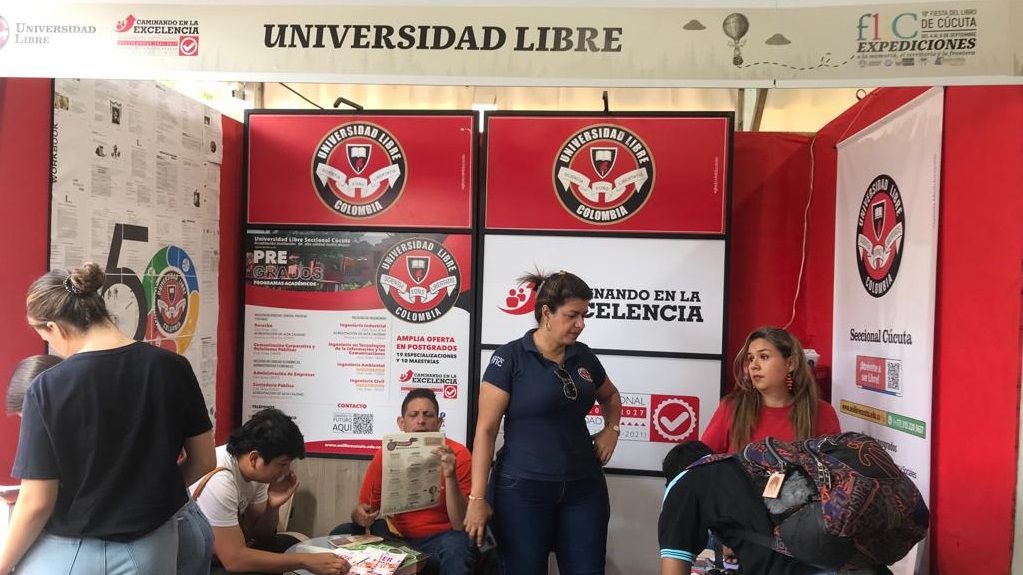 Stand de la Unilibre en la fliC. / Foto: Nicolás Mojica 