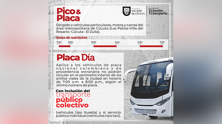 Pico y placa para Cúcuta 