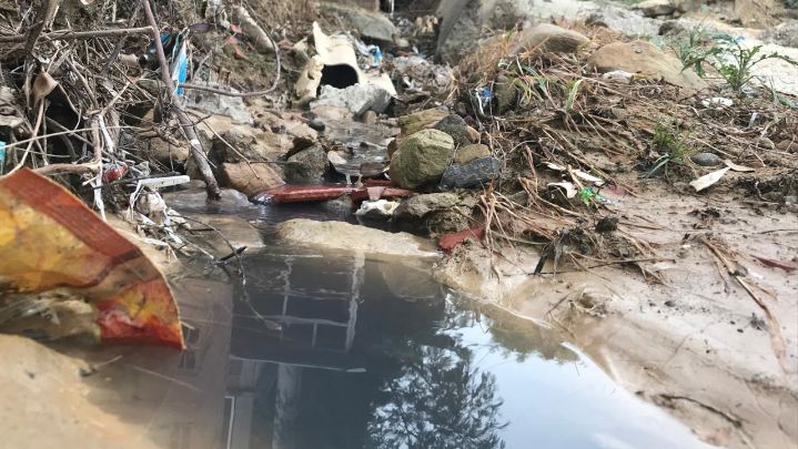 Los pozos sépticos son frecuentes en la zona. 