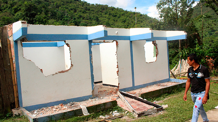 Familias afectadas por emergencia en el corregimiento San José de Castro de Arboledas.