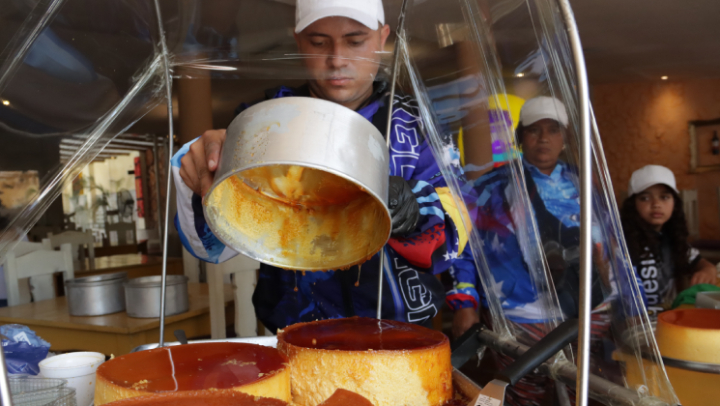 Preparación del quesillo.