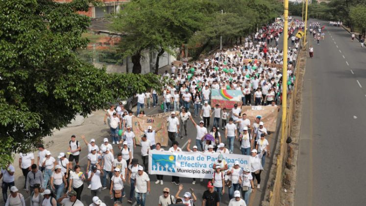 La movilización tuvo tres puntos de concentración hasta llegar a la Plaza de Banderas. / Foto: Cortesía de la Alcaldía de Cúcuta / La Opinión