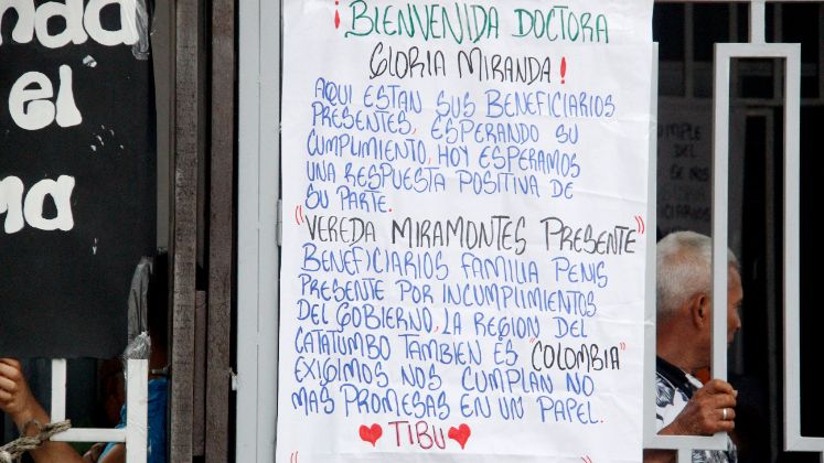 En el PNIS los catatumberos recibieron a Gloria Miranda