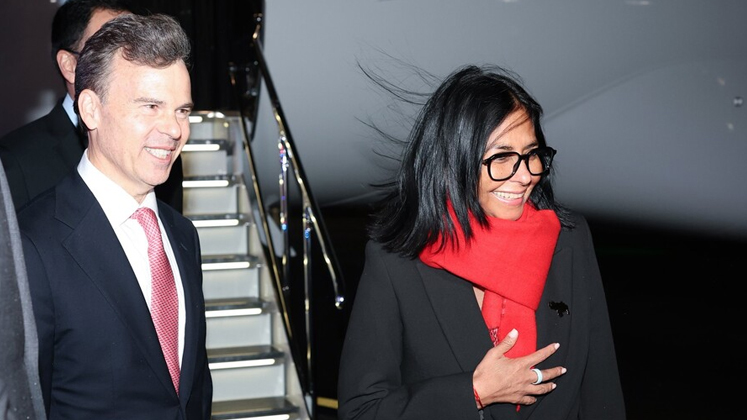 Delcy Rodríguez llega a Nueva York para participar en la Asamblea de la ONU y reunirse con Trump
