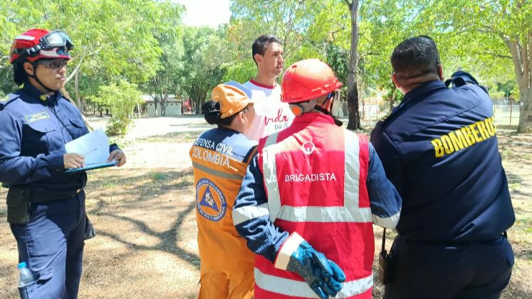 Durante el día los brigadistas también participaron de un ejercicio de búsqueda y rescate.