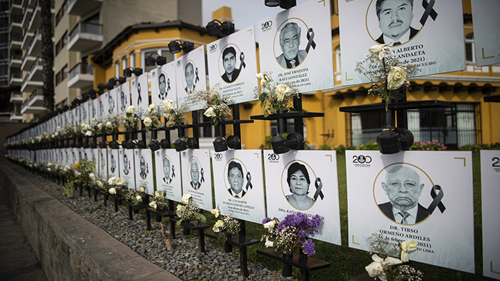 Monumentos a médicos caidos por COVID