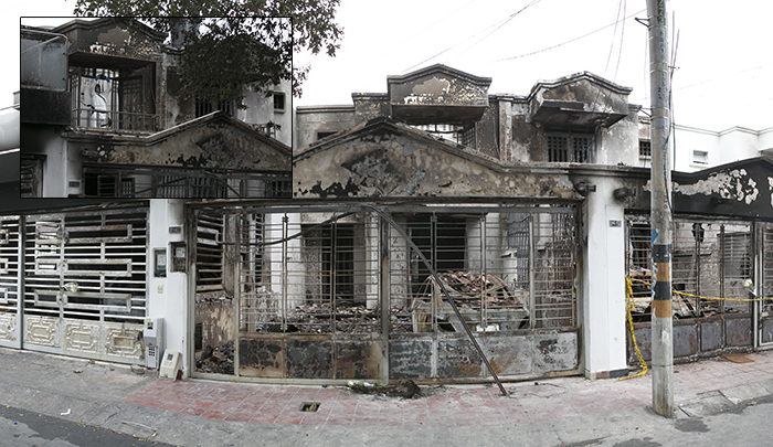 El Grupo de Explosivos e Incendios del CTI de la Fiscalía indaga sobre la causa de la conflagración. / Fotos Juan P. Cohen/La Opinión