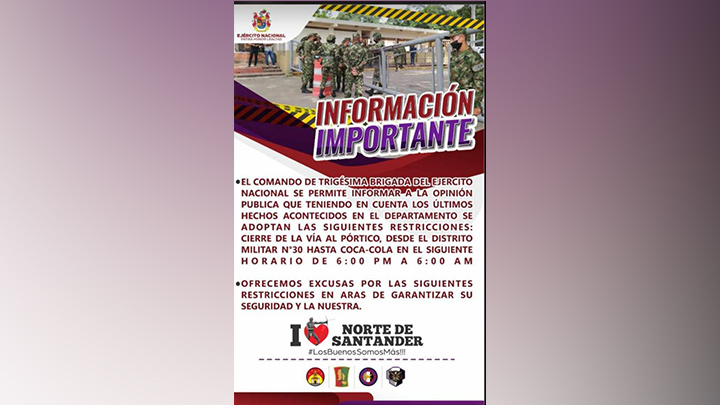 Cierre de vías.