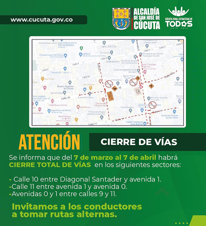 Cierre de vías.