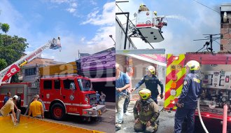 Incendio en el centro de Cúcuta. / Leonardo Favio Oliveros-La Opinión