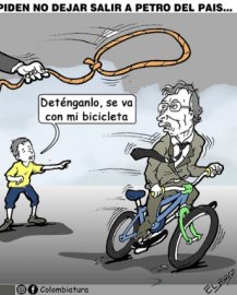 22-08-26 - Caricatura, Piden no dejar salir a Petro del país.