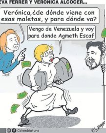 12-10-26 - Caricatura, Eva Ferrer y Verónica Alcocer.