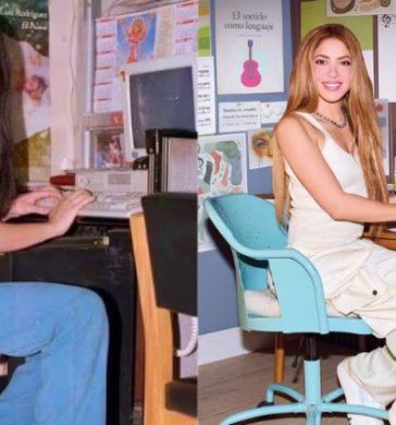 Shakira recreando foto antigua. Foto: @shakira