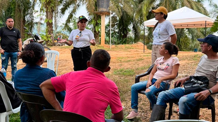 Campesinos beneficiados con la entrega de la Agencia Nacional de Tierras (ANT). / Foto: cortesía