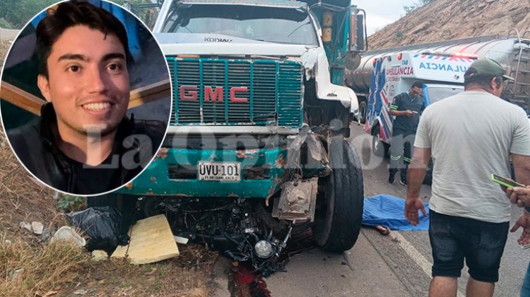 Maykool Rodolfo Pava murió tras estrellarse contra una volqueta estacionada en el Anillo Vial Occidental. / Foto: cortesía