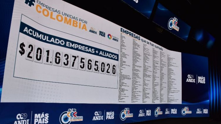 Empresas Unidas por Colombia superó los $201.637 millones en donaciones