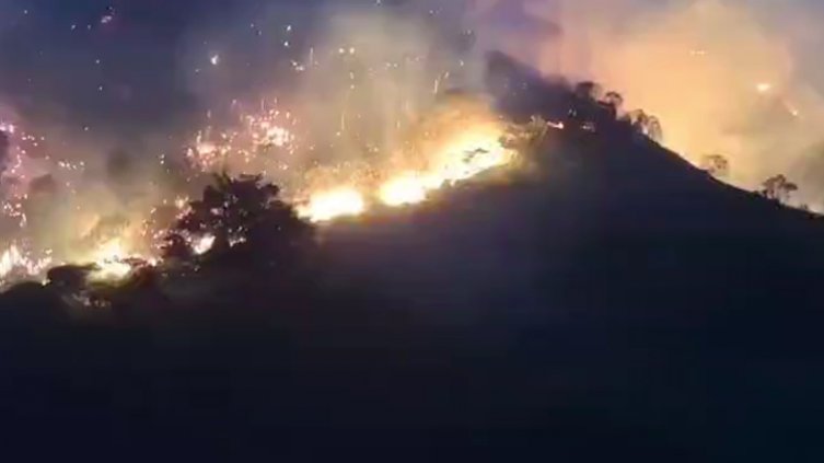 Voraz incendio avanza hacia el casco urbano de Ábrego y mantiene en alerta a la comunidad
