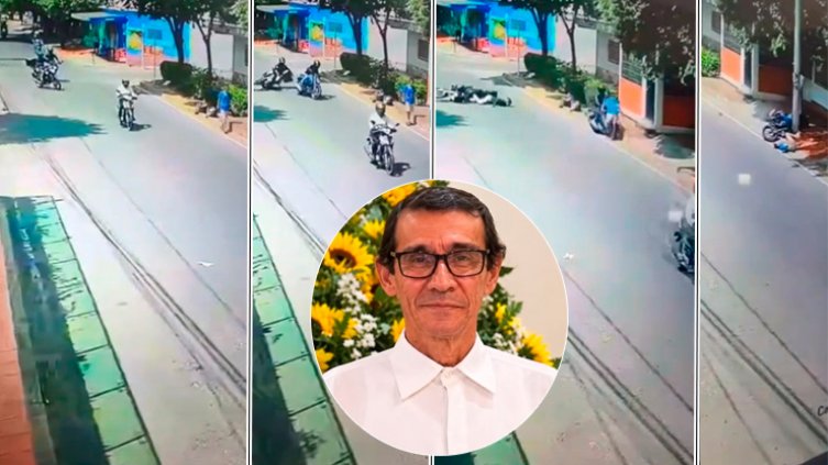 El choque entre dos motociclistas terminó con la vida del peatón Álvaro Martín Buitrago Gómez. / Foto: cortesía