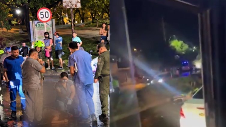 Mujer quedó gravemente herida tras ser arrollada por una motopatrulla de la Policía en Los Patios