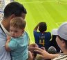 Propuesta de matrimonio en partido del Mundial. Captura de X @TribunaLibreES.