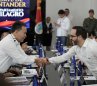 El gobernador William Villamizar y el presidente electo Abelardo de la Espriella, durante la primera Mesa de Empalme Territorial. / Foto cortesía: Juan Pablo Bayona