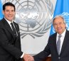 Mauricio-Gaona-y-António-Guterres. Foto: redes sociales.