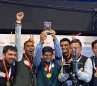 Esta es la delegación de la India, campeona mundial de tejo 2026.