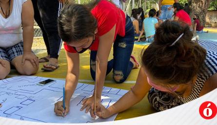 Las mujeres del corregimiento de San Faustino, con una cartografía de su sector, identificaron sus necesidades más sentidas