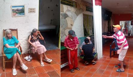 La fundación en el barrio El Contento es el hogar de una treintena de adultos mayores en estado de abandono y sin familiares que vean por ellos. / Foto: Cortesía