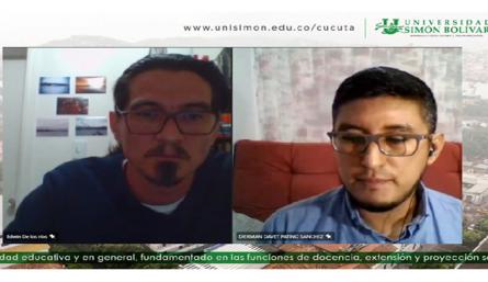 Edwin de los Ríos Jaramillo, miembro de la junta directiva del Instituto Latinoamericano para una Sociedad y un Derecho Alternativo (ILSA) y Dierman Patiño Sánchez.  /Foto: Cortesía