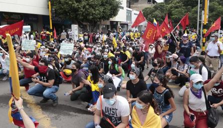 Manifestaciones contra la reforma tributaria.