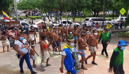 Sin violencia finalizó la marcha de los indígenas Barí en Cúcuta./Foto: La Opinión