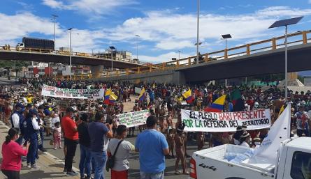 Indígenas Barí marchan en Cúcuta./Foto: La Opinión