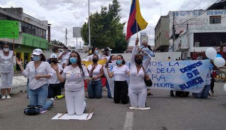 Mujeres de Blanco pidieron la apertura de la frontera./Foto Eilyn Cardozo
