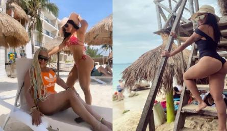 Omaira Silva y su hija Milangela Durán en uno de los tantos viajes de placer.