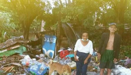 Aguacero 'derribó' casa de dos adultos mayores en Belén./Foto: cortesía