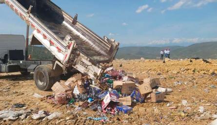 La Secretaría de Hacienda fue la encargada de destruir el contrabando./Foto cortesía