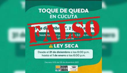 Una imagen con los logos de la Alcaldía está circulando en las redes sociales con esta información, la cual fue desmentida desde el Gobierno local.