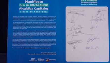 manifiesto promovido por acnur contra la xenofobia.