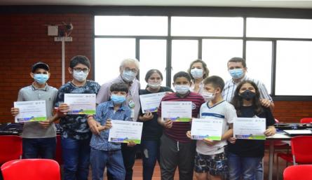 Niños y adolescentes cucuteños capacitados para crear videojuegos./Foto: cortesía