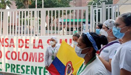Protesta en el Hospital Universitario Erasmo Meoz