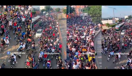 Caravana de motos generó discordia en Los Patios 