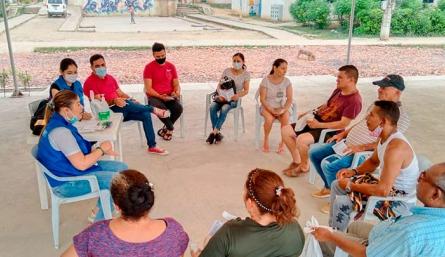 Ciudad Rodeo se involucra en la estrategia tejiendonos./Foto cortesía
