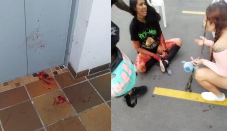 La mujer alcanzó a bajar al piso 1 a pedir auxilio