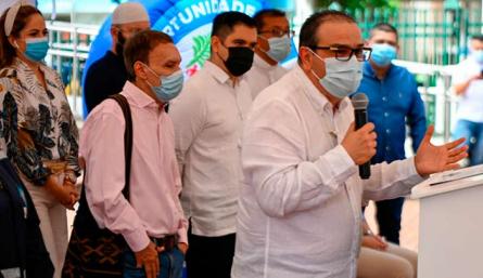 gobernador silvano serrano invitando a la gran movilización por la paz. Foto cortesía
