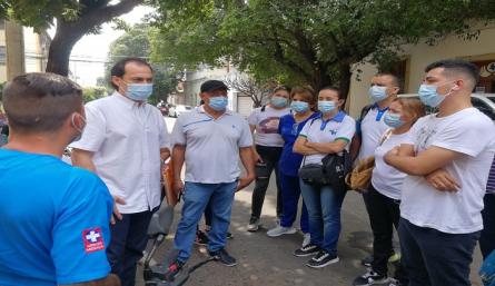 Trabajadores de IPS protestaron por deudas tras liquidación de Medimás.