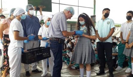 Arrancó el PAE en Cúcuta desde el colegio Jaime Garzón. Foto: Altagracia Anzola