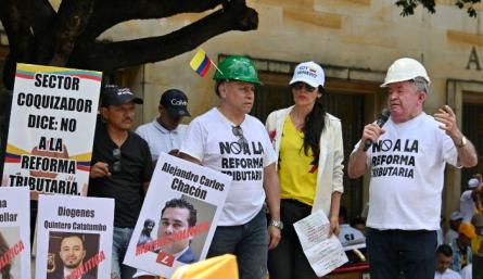 Mineros marcharon en el centro de Cúcuta para decir ‘No a la reforma tributaria’
